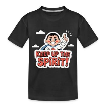 HALTEN SIE DEN SPIRIT AUFRECHT - Kinder Premium Bio T-Shirt - Schwarz - Vorne
