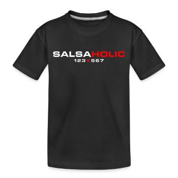 SALSAHOLIC 123-567 – Tenue de danse pour les accros de la salsa - T-shirt bio Premium Enfant - noir - Devant