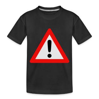 achtung! - Kinder Premium Bio T-Shirt - Schwarz - Vorne