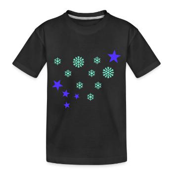 flocon de neige - T-shirt bio Premium Enfant - noir - Devant