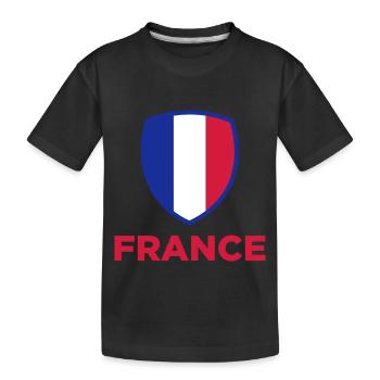 Nationalflagge von Frankfreich - Kinder Premium Bio T-Shirt - Schwarz - Vorne