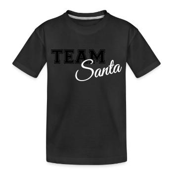 Team Santa - Kinder Premium Bio T-Shirt - Schwarz - Vorne