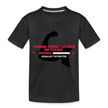permis poids lourds - T-shirt bio Premium Enfant - noir - Devant