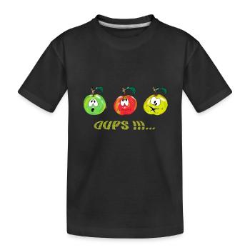 3-Pommes-Oups - T-shirt bio Premium Enfant - noir - Devant
