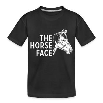 The Horse Face - Kinder Premium Bio T-Shirt - Schwarz - Vorne