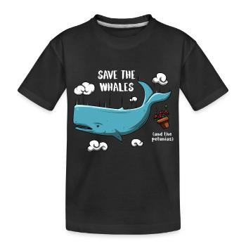 Save Whales - T-shirt bio Premium Enfant - noir - Devant