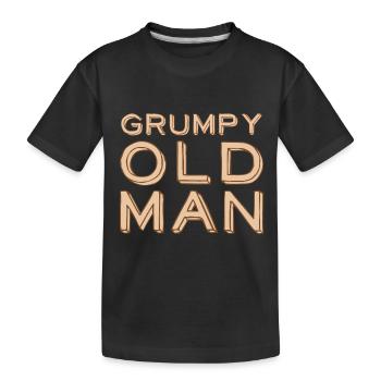 Mürrischer alter Mann - Kinder Premium Bio T-Shirt - Schwarz - Vorne