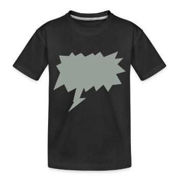 Speech bubble 02 - Kids' Premium Organic T-Shirt - black - Front