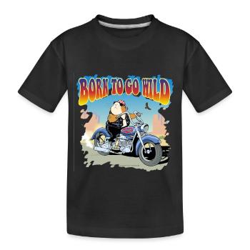 Born to Go wild - Kinder Premium Bio T-Shirt - Schwarz - Vorne