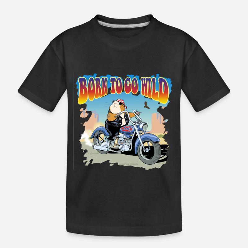 Né à aller sauvages - T-shirt bio Premium Enfant - noir