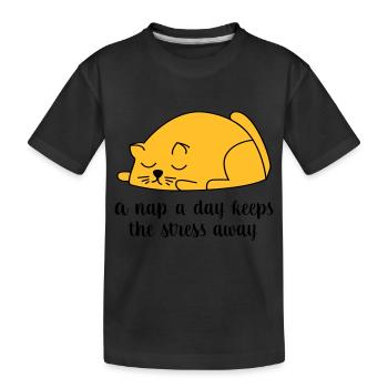sleep - Kids' Premium Organic T-Shirt - black - Front