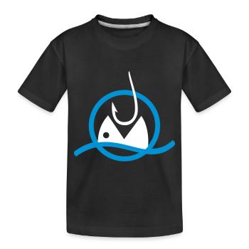 Fishing - Kids' Premium Organic T-Shirt - black - Front