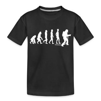 evolution feuerwehr1 - Kinder Premium Bio T-Shirt - Schwarz - Vorne