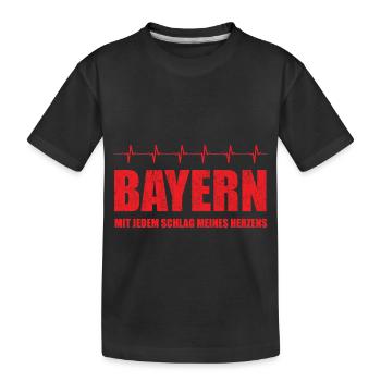 Bayern Geschenk - Kinder Premium Bio T-Shirt - Schwarz - Vorne