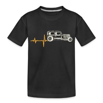 Cadeau cru Heartbeat - T-shirt bio Premium Enfant - noir - Devant