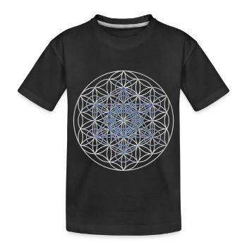 Le cube de Metatron - Fleur de la vie - T-shirt bio Premium Enfant - noir - Devant