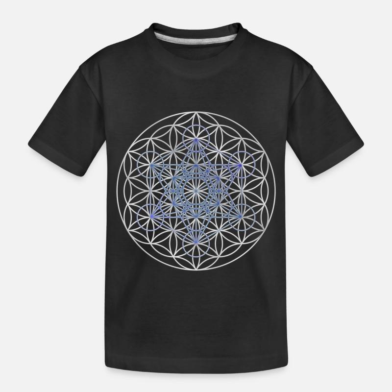 Le cube de Metatron - Fleur de la vie - T-shirt bio Premium Enfant - noir