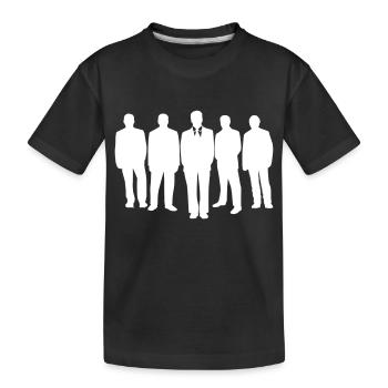 Männer Gruppe - Kinder Premium Bio T-Shirt - Schwarz - Vorne