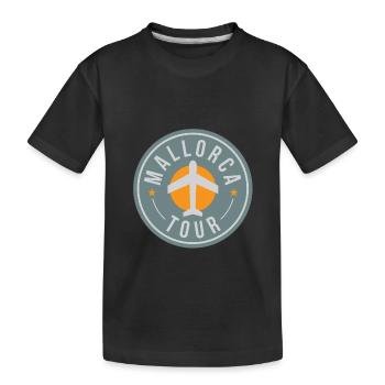 Mallorca Tour Flugzeug Geschenk Party Abflug Reise - Kinder Premium Bio T-Shirt - Schwarz - Vorne