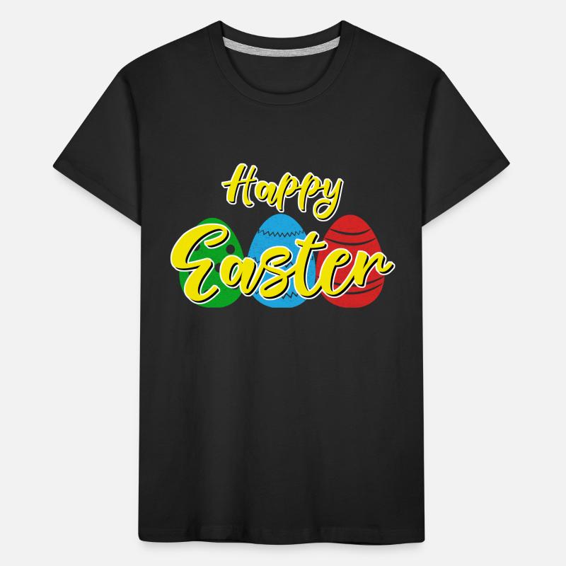 Happy Easter - Easter bunny Easter eggs celebration gift Kids' Premium Organic T-Shirt