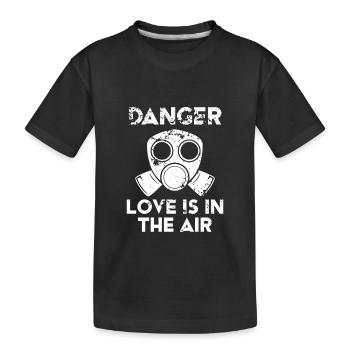 Funny Love T-Shirt & Gift Idea - Kids' Premium Organic T-Shirt - black - Front