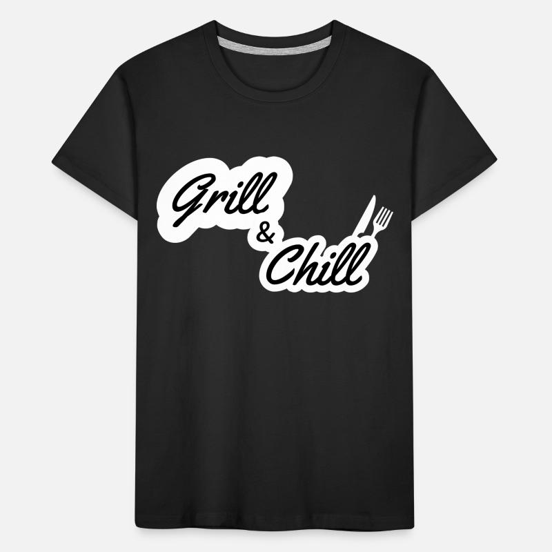 grill and chill | Grilling | Summer | Fun Kids' Premium Organic T-Shirt