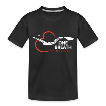 Apnoe Tauchen Shirt & Geschenkidee - Kinder Premium Bio T-Shirt - Schwarz - Vorne