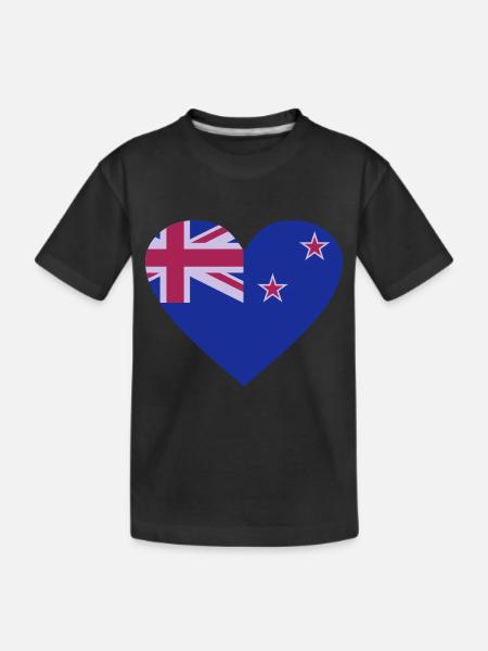 Neuseeland - Kinder Premium Bio T-Shirt - Schwarz