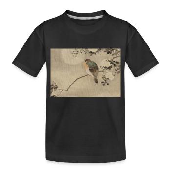 Oiseau asiatique - T-shirt bio Premium Enfant - noir - Devant