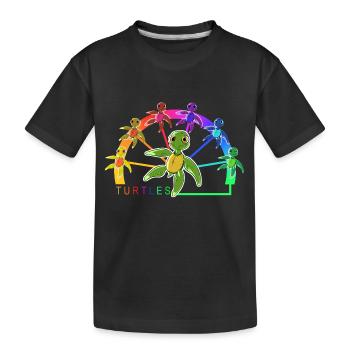 Turtles - Tortues, tortues de bébé - T-shirt bio Premium Enfant - noir - Devant