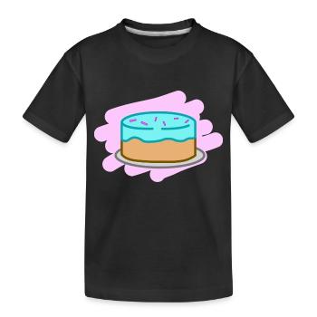 Gâteau avec des litières gâteaux délicieux cadeau - T-shirt bio Premium Enfant - noir - Devant