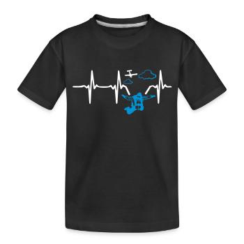 Battement de coeur Skydive - T-shirt bio Premium Enfant - noir - Devant
