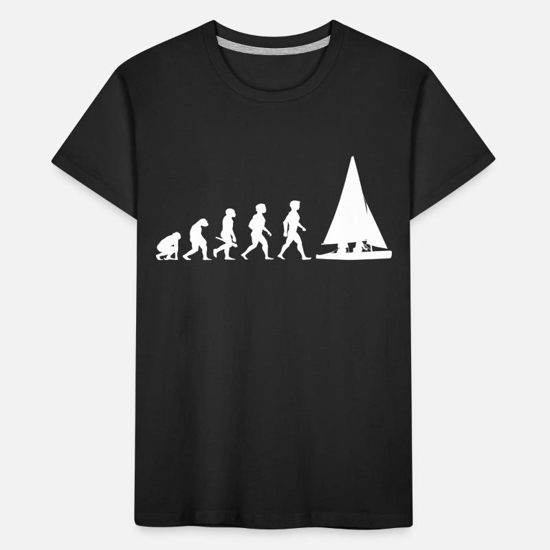 Evolution Segeln Segelboot Segelschiff Kinder Premium Bio T-Shirt