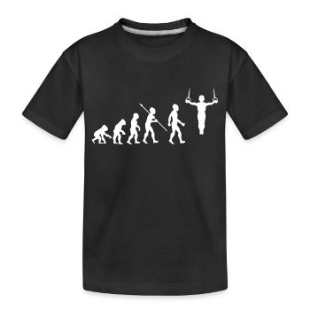 Evolution Gymnastics Gymnastics Acrobatics Gymnastics - Kids' Premium Organic T-Shirt - black - Front