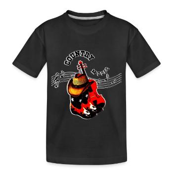 country music - T-shirt bio Premium Enfant - noir - Devant