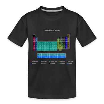Bleu élégant Tableau périodique des éléments - T-shirt bio Premium Enfant - noir - Devant