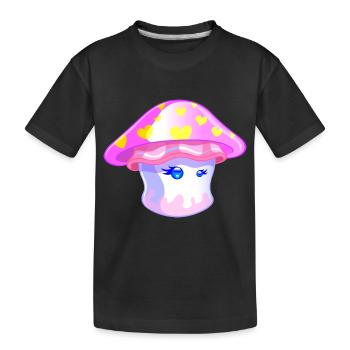 Champignon Fille - T-shirt bio Premium Enfant - noir - Devant