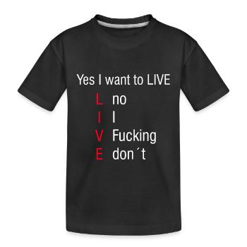 Life | Internet Meme Black Humor Gift Idea - Kids' Premium Organic T-Shirt - black - Front