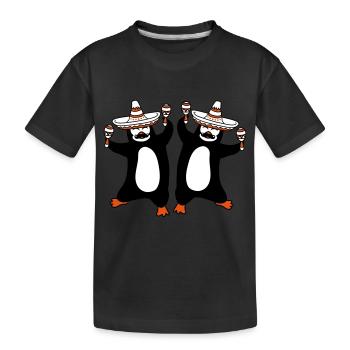 équipe couple 2 amis mexique chapeau sombrero mexicain - T-shirt bio Premium Enfant - noir - Devant