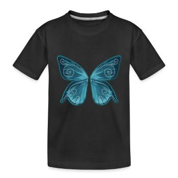 Ailes de papillon, fée, magie, miracle, - T-shirt bio Premium Enfant - noir - Devant