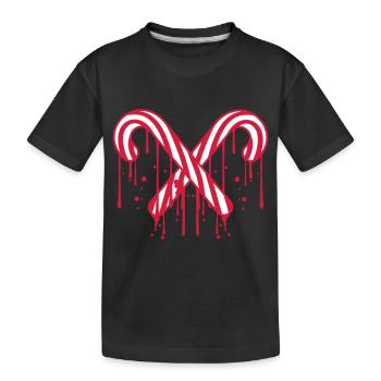2 gouttes de graffiti font fondre le timbre - T-shirt bio Premium Enfant - noir - Devant