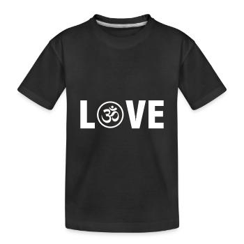 Om indien goa hinduismus buddhismus spirituell Zen - Kinder Premium Bio T-Shirt - Schwarz - Vorne