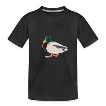 Ente - Kinder Premium Bio T-Shirt - Schwarz - Vorne