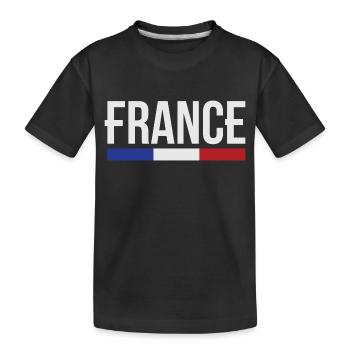 France drapeau bleu blanc rouge B - T-shirt bio Premium Enfant - noir - Devant