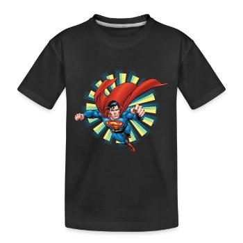 Superman Flying Pose - Kids' Premium Organic T-Shirt - black - Front