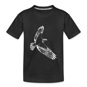 Faucon en vol - T-shirt bio Premium Enfant - noir - Devant