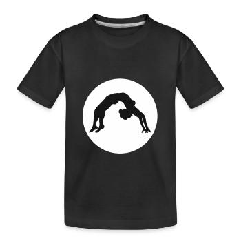 Turnen Geschenkidee für sportliche Mädchen Tanzen - Kinder Premium Bio T-Shirt - Schwarz - Vorne