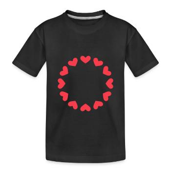 Cercle de coeur - T-shirt bio Premium Enfant - noir - Devant