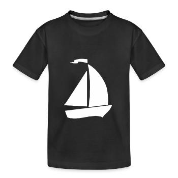 Voilier voilier bateau cadeau - T-shirt bio Premium Enfant - noir - Devant