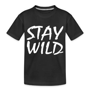 Rester sauvage - T-shirt bio Premium Enfant - noir - Devant